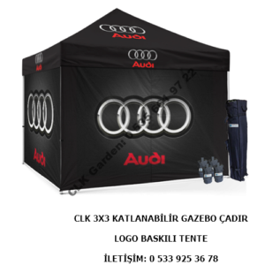 CLK 3x3 Katlanır Gazebo Baskılı Reklam Promosyon Stand Çadırı İmalatı ve Satışı