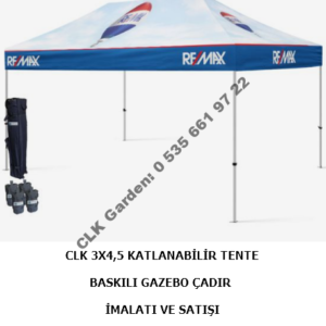 CLK Katlanabilir Gazebo Çadır Tente 3x4 Baskılı Çadır