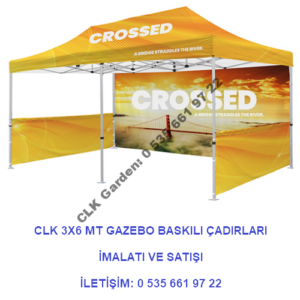 CLK Katlanabilir Gazebo Tente Baskılı 3x6 Stand Çadırı