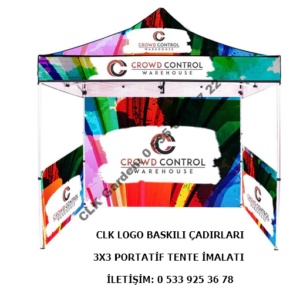 CLK Dijital Baskılı Katlanabilir Gazebo Çadır Tente