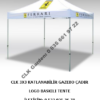 CLK Marka Logo Baskılı 3x3 Portatif Gazebo Stand Çadırı İmalatı Satışı - Görsel 4