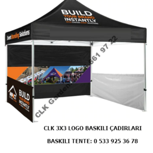 CLK Katlanabilir Logo Baskılı Gazebo Çadır Promosyon Reklam Çadırı
